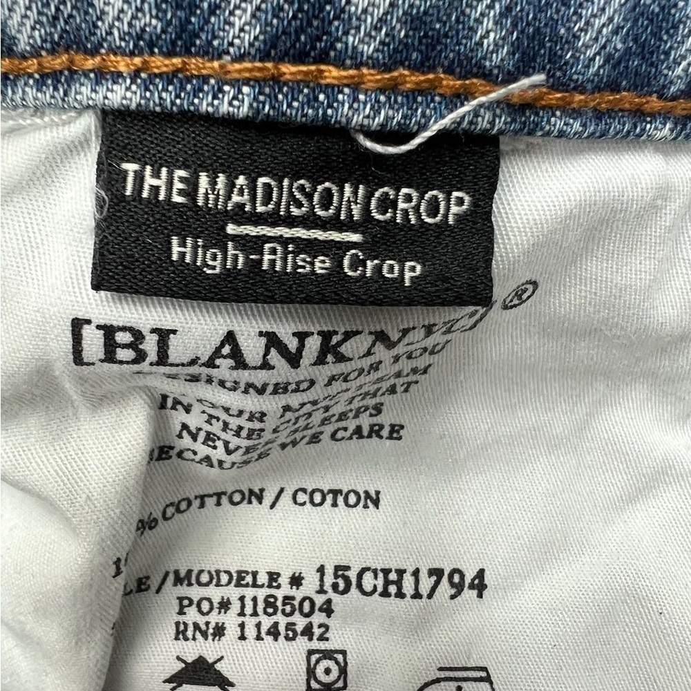 BLANKNYC The Madison Crop High-Rise Jeans - Size 30, NWT Distressed Ripped Jeans - Picture 5 of 9